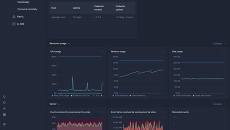 Screenshot of dashboard template