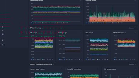 Screenshot of dashboard template