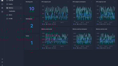 Screenshot of dashboard template