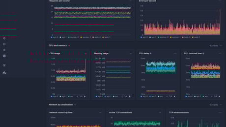 Screenshot of dashboard template