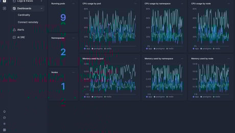 Screenshot of dashboard template