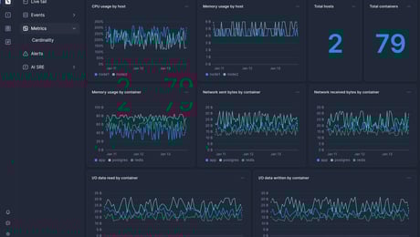 Screenshot of dashboard template