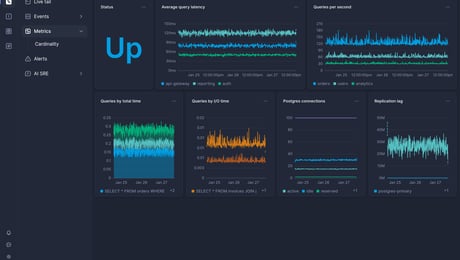 Screenshot of dashboard template
