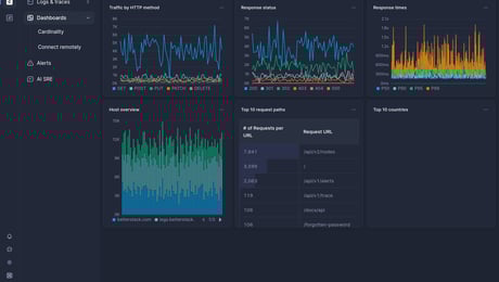 Screenshot of dashboard template