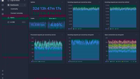 Screenshot of dashboard template