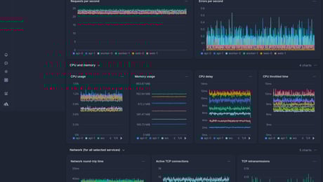 Screenshot of dashboard template