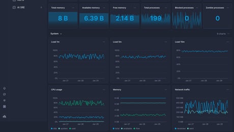 Screenshot of dashboard template