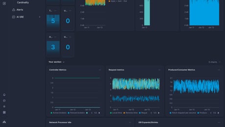 Screenshot of dashboard template