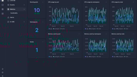 Screenshot of dashboard template