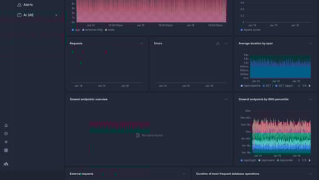 Screenshot of dashboard template